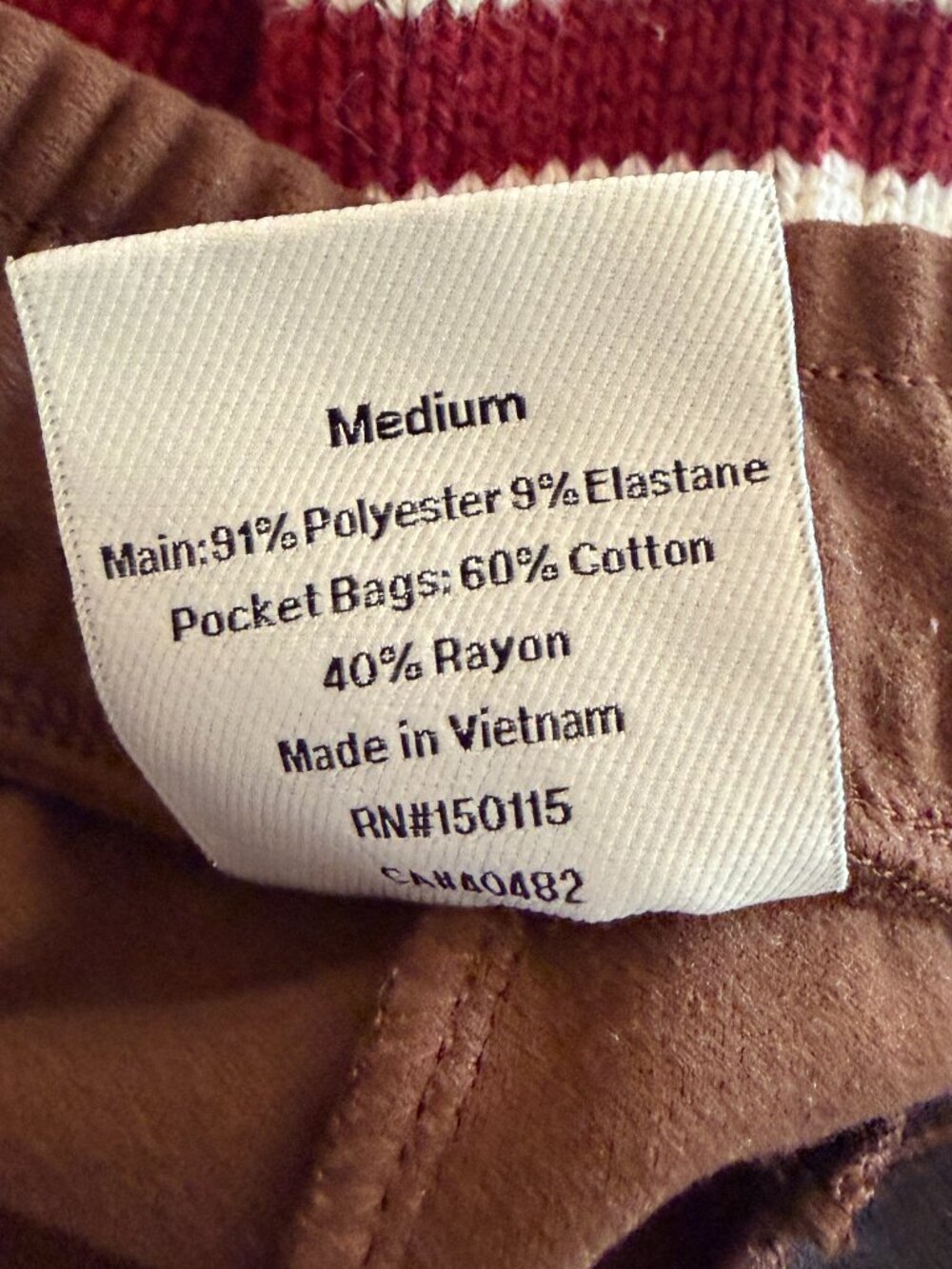 Varley women's sweatpants medium brown comfy fleece elastic waist pockets - Picture 7 of 7